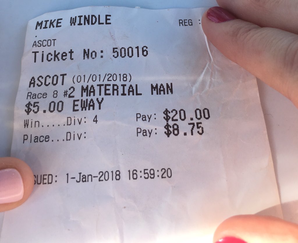 clancylisa's tweet photo. Winner already alright @Ascot #materialman #PerthCup https://t.co/Hfia1ZjhrP