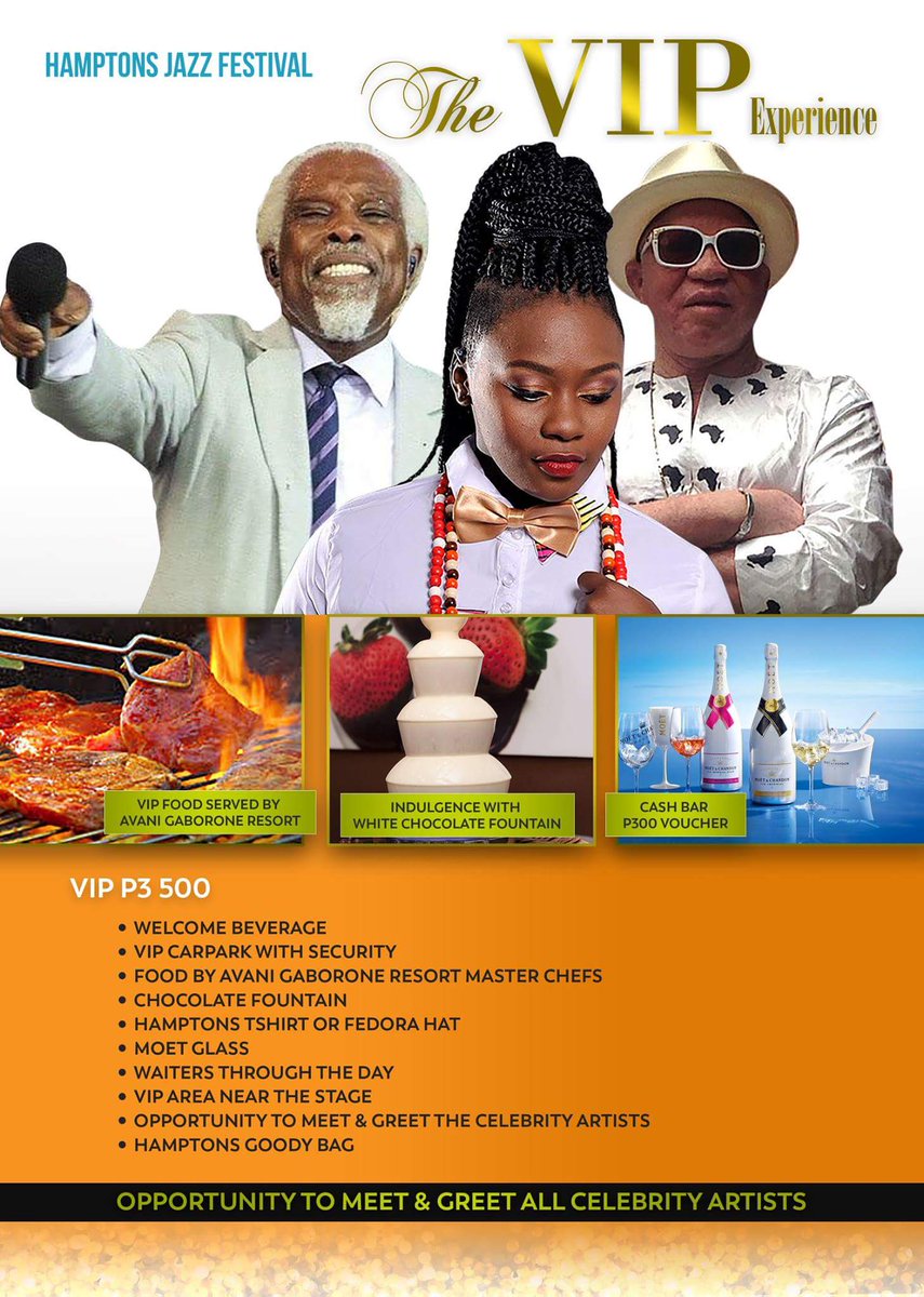hamptonsjazz05's tweet photo. Join us on #24March at #DumaGrounds for @hamptonsjazz05 
Headlined by @MrWongo @SalifKeita @AmandaBlackSA and BWs best in Jazz @thabanggarogwe @nnunuramogotsi @ShantiLo #SoccaMoruakgomo #DJJazzyPete
Hosted by BWs @rmotlhokathari #Zenzele &amp; #LosikaSeboni  
Get your tickets today! https://t.co/yeiWq7chmf