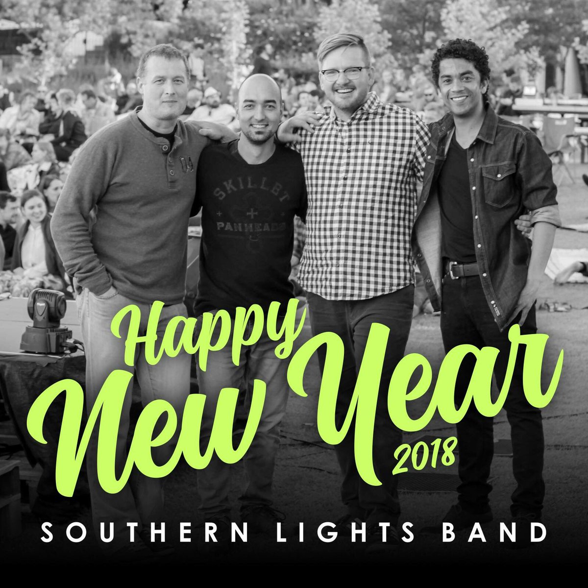 SouthernLightsM's tweet photo. Welcome in 2018! We can’t wait to share our new music with you #newshoessingle #samusic #newyear2018 #itunes #GooglePlayMusic https://t.co/QAQGCiIRyb
