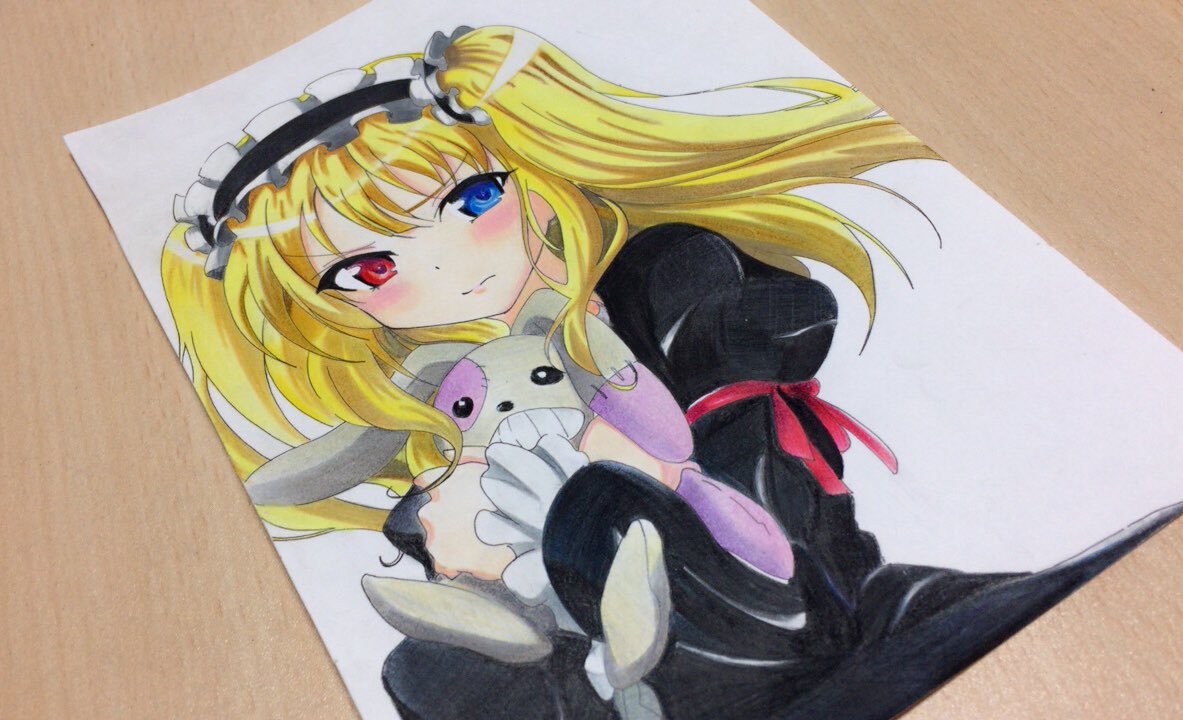 にゃの 僕には友達が少ない 羽瀬川小鳩 模写 色鉛筆 かわいいと思ったらいいね あんちゃんは うちのあんちゃんなんじゃ 小鳩ちゃんのセリフはどんな時もキュンとする