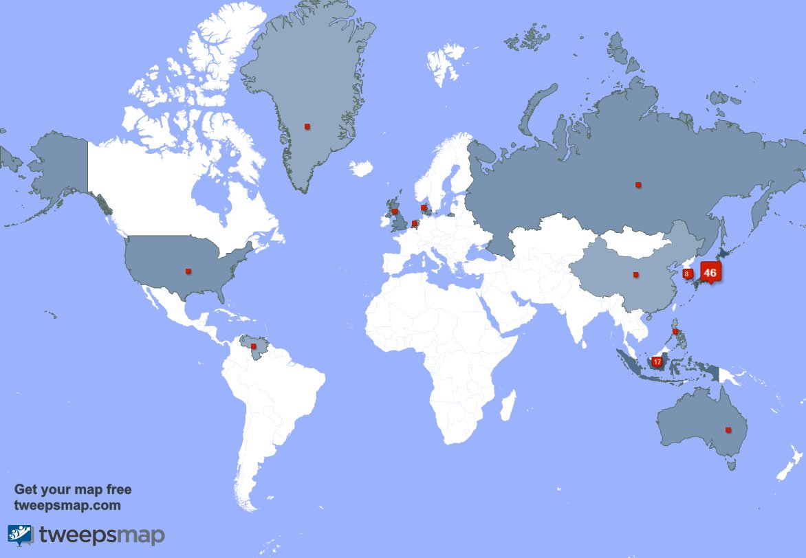 Adieudenuit's tweet photo. My followers live in Japan (43%), Indonesia(16%)... Get your map: https://t.co/ebxxw3tAYe https://t.co/3n2FO842wa