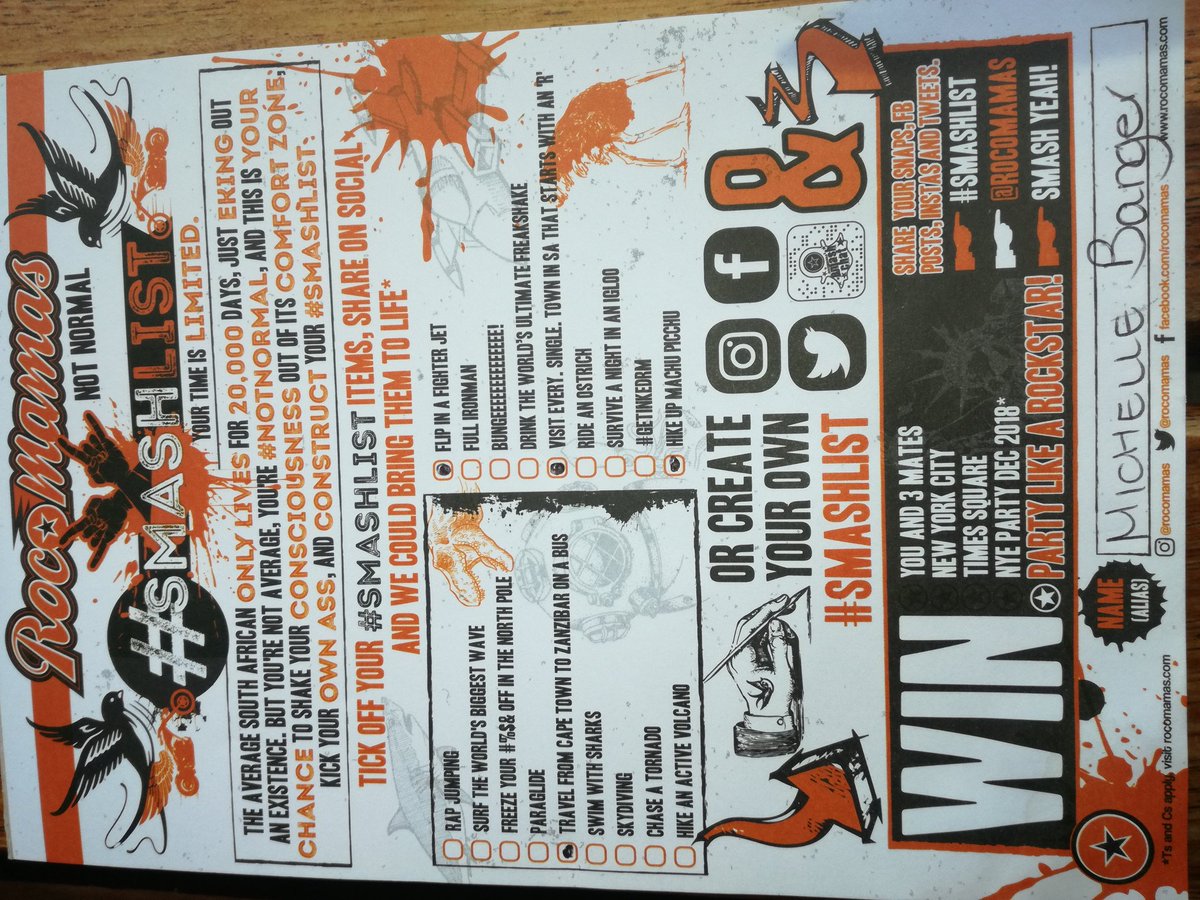 Michelle_Banger's tweet photo. @rocomamas #smashyeah #smashlist https://t.co/ps0w1aWyJm