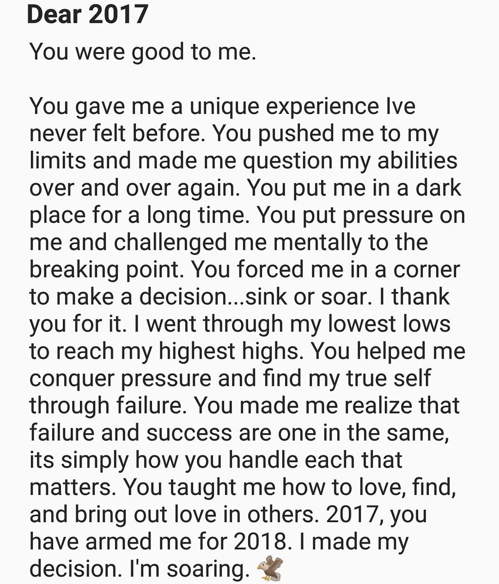 Tariq_NPH's tweet photo. Good morning. I want to share my 2017 with you, and hope you can take something from it. I hope that you find your true self and soar. Blessings to all of you in 2018! ⬆💪 https://t.co/8kQfaPHU7L