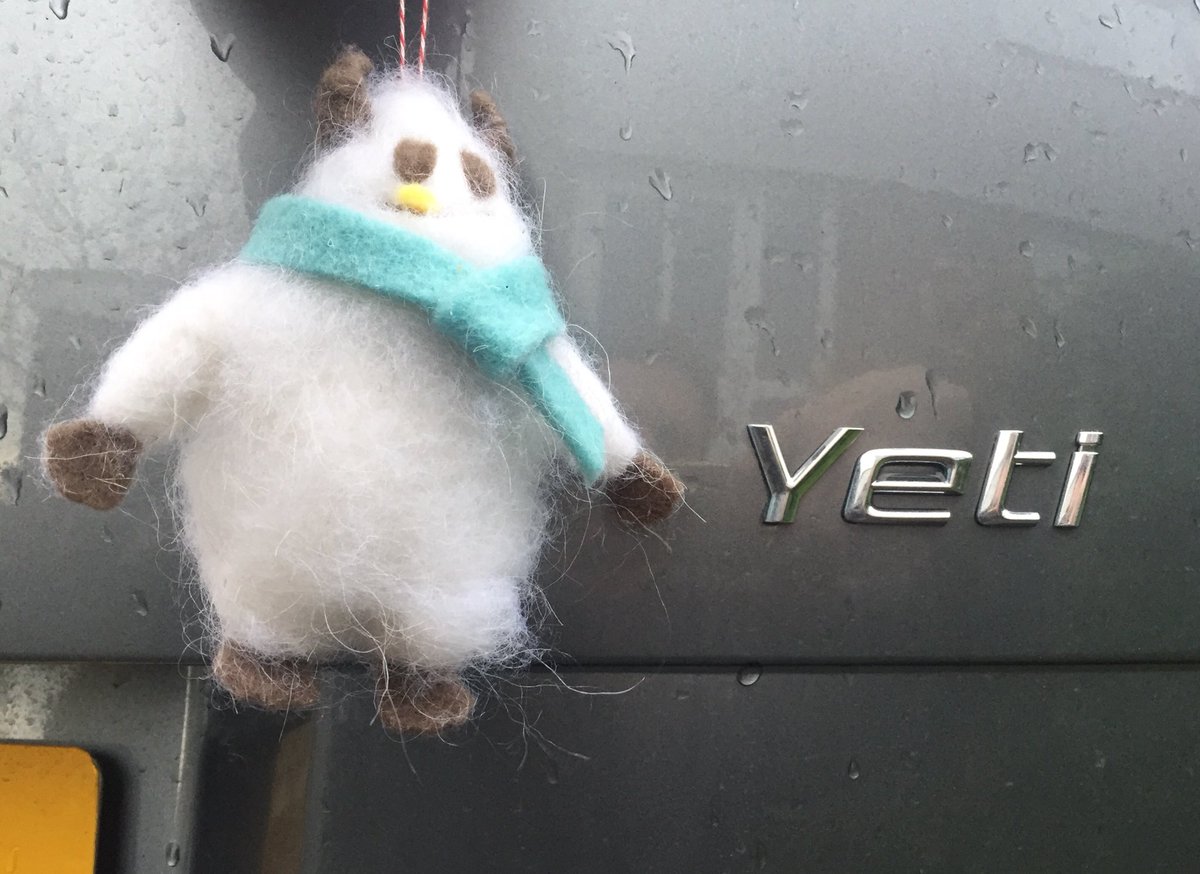 Now the trees down 🎄 he’s going to his new Home..<a href="/WhiteStuffUK/">White Stuff</a> Yeti in a Yeti #skodayeti #yetiintheyeti #yetisarenotjustforchristmas