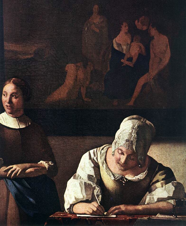 RobertBohan's tweet photo. Ireland’s Jan Vermeer masterpiece, ‘Woman Writing A Letter’ with its crystalline light is being lent to @ngadc Washington.  Be gentle with her &amp; drop in &amp; say hello if u live in the USA https://t.co/K2h6noBekC