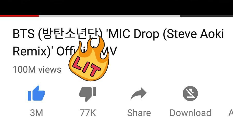 hobigiggle's tweet photo. Mic Drop - a track which made the whole world's jaw drop.
#MDR100M 🔥
#btsmicdropremix https://t.co/aArPY64ffZ