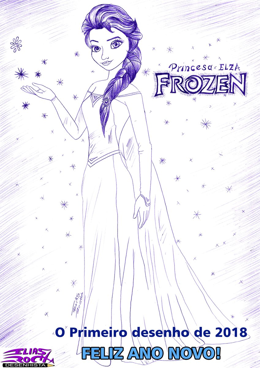 elias rock on twitter primeiro desenho do ano princesa elsa