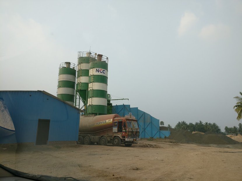 Ready-mix concrete is used and there is an RMC plant within the construction site reducing lot of time and effort. There is a concrete pumping machine as well dedicated to this site. Construction is done round the clock with multiple shifts.