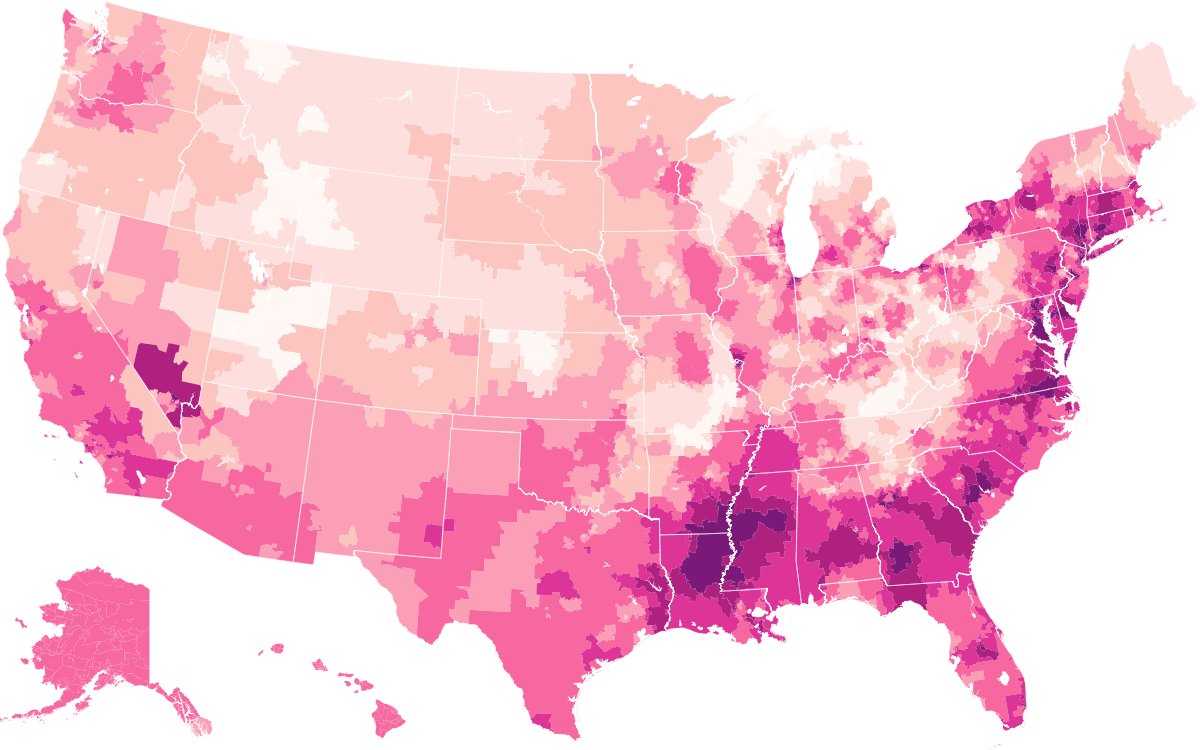 simongerman600's tweet photo. #Map shows how popular the music of @rihanna is across the #USA. Source: https://t.co/3fyKvRd0wu https://t.co/hutm11Dklf