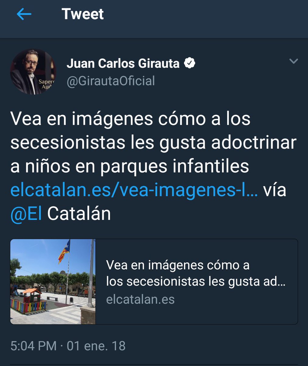 encampanya's tweet photo. Terrible, @GirautaOficial lo que estos nacionalistas hacen con los niños. Una puta vergüenza. https://t.co/CjnV7DKXXs
