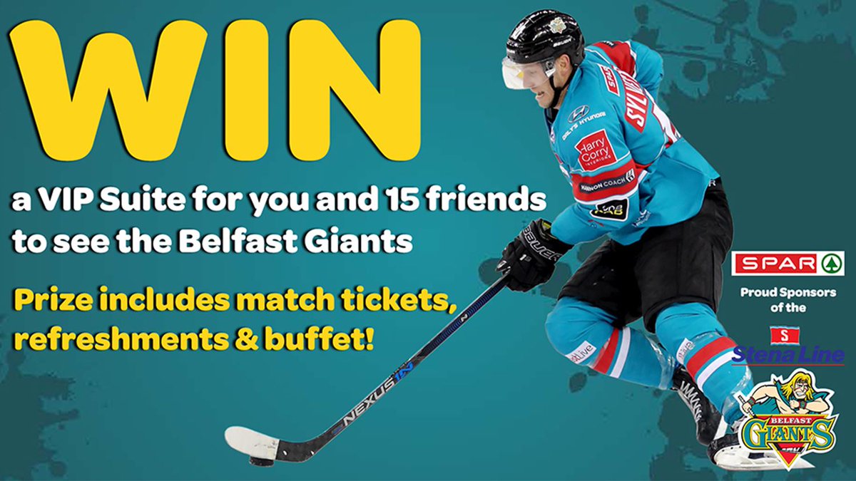 SPAR NI (@sparni) on Twitter photo #Competition Time
#WIN VIP tickets to <a href="/BelfastGiants/">Belfast Giants</a> <a href="/SSEBelfastArena/">The SSE Arena, Belfast</a>
Retweet & Enter below
spar-ni.co.uk/competition/giโฆ #Competition Time
#WIN VIP tickets to <a href="/BelfastGiants/">Belfast Giants</a> <a href="/SSEBelfastArena/">The SSE Arena, Belfast</a>
Retweet & Enter below
spar-ni.co.uk/competition/giโฆ