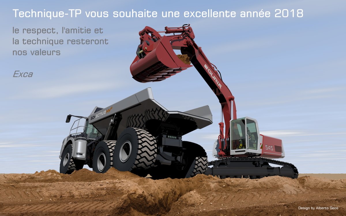 Je souhaite à tous nos membres , visiteurs et amis une excellente année 2018
Exca