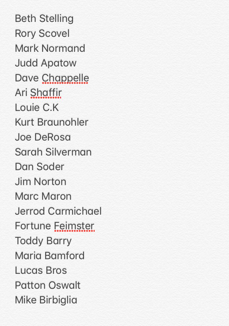 curlycado's tweet photo. A significant amount of stand up specials came out this year.  In no specific order, these are my top 20. https://t.co/RVyBkMQFn5