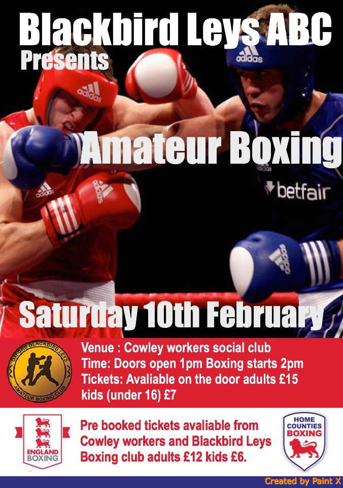 Leysboxing's tweet photo. Tickets available soon! #boxing #oxford #RT https://t.co/M8pm4fWknp