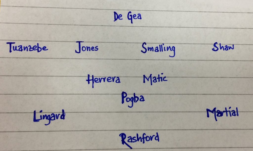 akshaymufc's tweet photo. Here's my #MUFC team to face @Everton tonight.. 🔢

Quite possible that Jose starts only one of Rashford/Martial given the lack of options up front.. 🤕 

Hope Tuanzebe starts ahead of Darmian/Lindelöf..

Come on lads! 🔴

#EVEMUN #RedArmy #MUTalkingPoint 👀 https://t.co/DKZkteS4g0