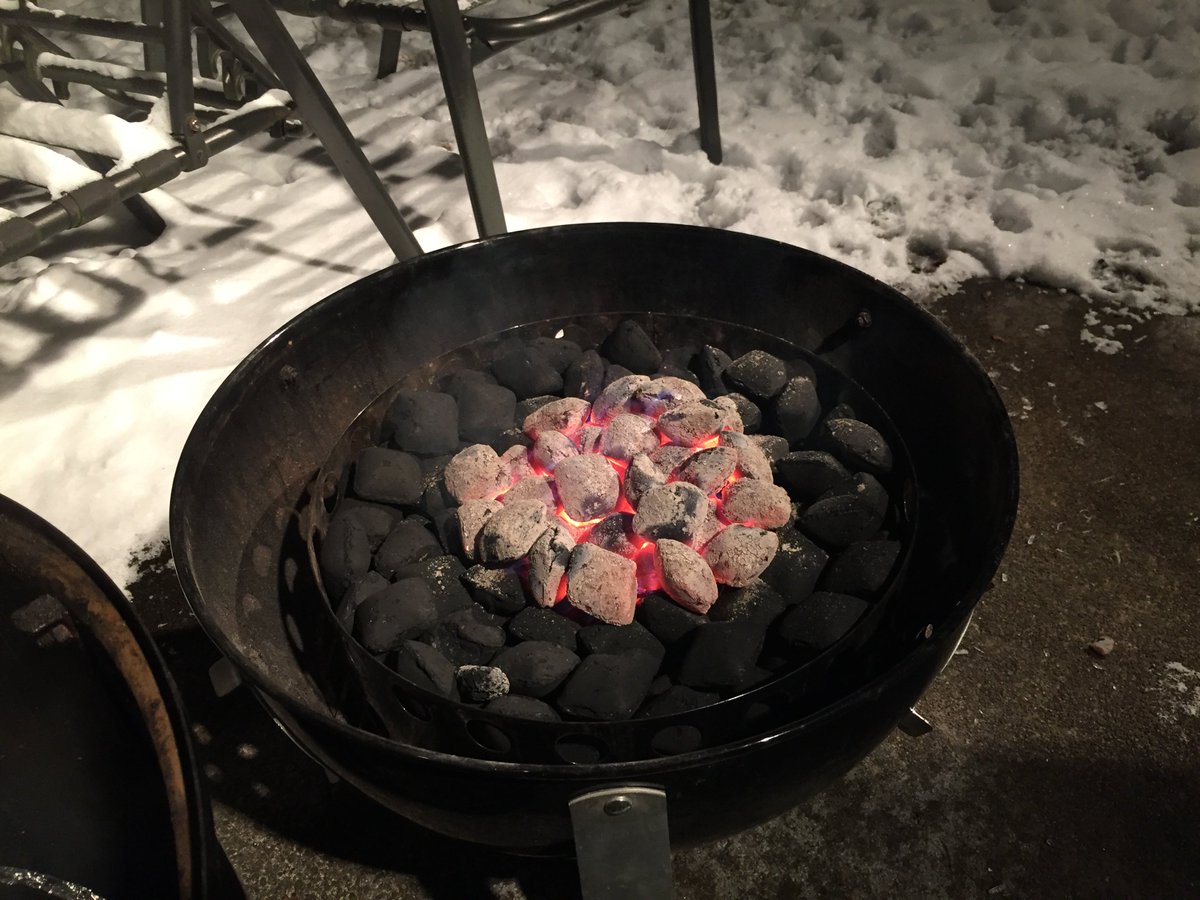 SabSportsShotz's tweet photo. Yeah...it was 6am and -2 degrees as I was firing up the smoker this morning. Started prepping 15 lbs of pork shoulder around 5:30am for what hopefully will be some amazing pulled pork later today. @WeberGrills @VirtualWeber #WeberForLife #iGrill2 #365grilling https://t.co/sT6a4n5kOJ