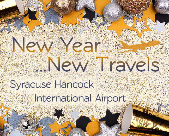 SyracuseAirport's tweet photo. Wishing everyone a healthy and Happy New Year! #NewYearNewTravels #FlySYR https://t.co/8xEqkFA0vH