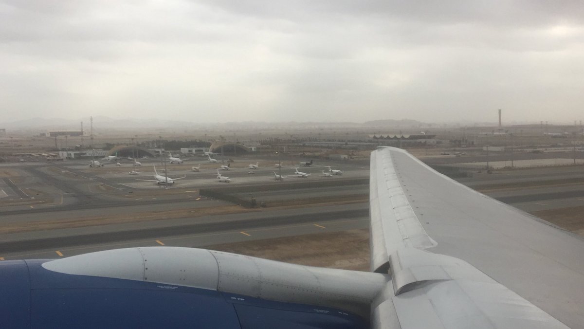 jwush's tweet photo. #Speedbird #BA132 #777 G-VIIA takeoff out of #OEJN #JED MIGDA 1M 34L departure with the #hajjterminal behind the mighty #GE90 @MarkGrigg @FOHeming #avgeek https://t.co/QJCxW80eyW
