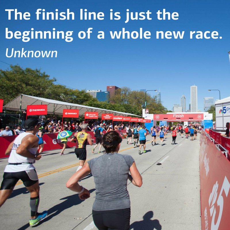 ChiMarathon's tweet photo. Happy 2018 #ChicagoMarathon-ers! 12 chapters. 365 chances. 1 whole new race. https://t.co/fKgI0TLFWB