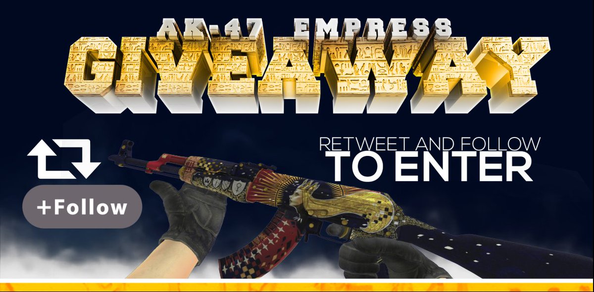 EarnSkins's tweet photo. ★2018 GIVEAWAY★

AK47 - The Empress - WW

⚠️Must do all to enter
✅Follow us
✅Retweet

⏱️4 Days, goodluck!
#CSGOgiveaway #giveaway 
Happy new year! https://t.co/72puBfnEI6