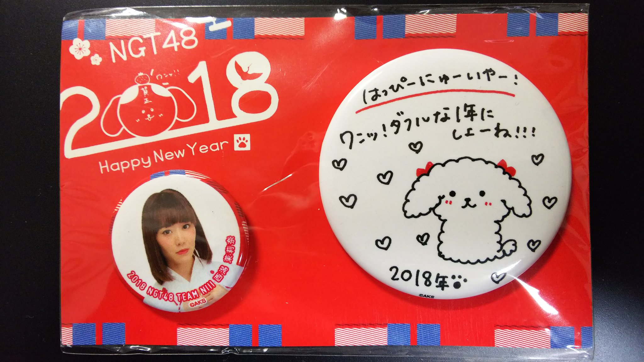 NGT48 アイカブ缶バッチ（直筆サイン入り）菅原りこ➂