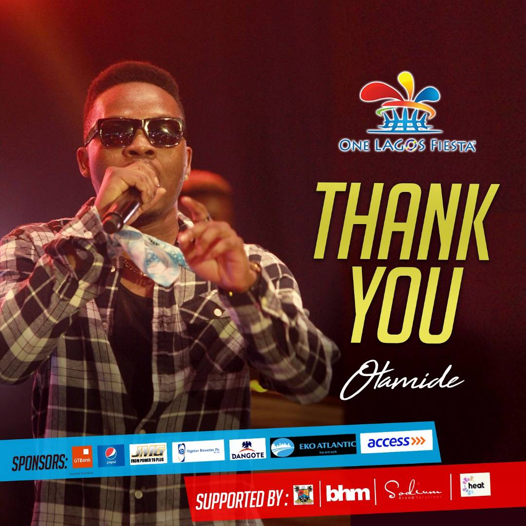 1lagosfiesta's tweet photo. A big thank you to @olamide_YBNL for coming through with your amazing performance last night. #OneLagosFiesta #Finale #NewYear #Falzthebahdguy #OLF #OLF17 https://t.co/4b8QBBprCR