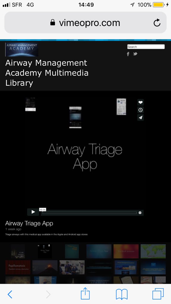 AirwayMxAcademy's tweet photo. The “difficult airway” is a myth. Airway management revisited. Watch “Airway Triage App” on #Vimeo https://t.co/7F3CtLv9cE #innovation #medicalapp #Happy2018 #airwaytriage #anaesthesia #medicalchecklist #patientsafety https://t.co/pr24lrGDkY