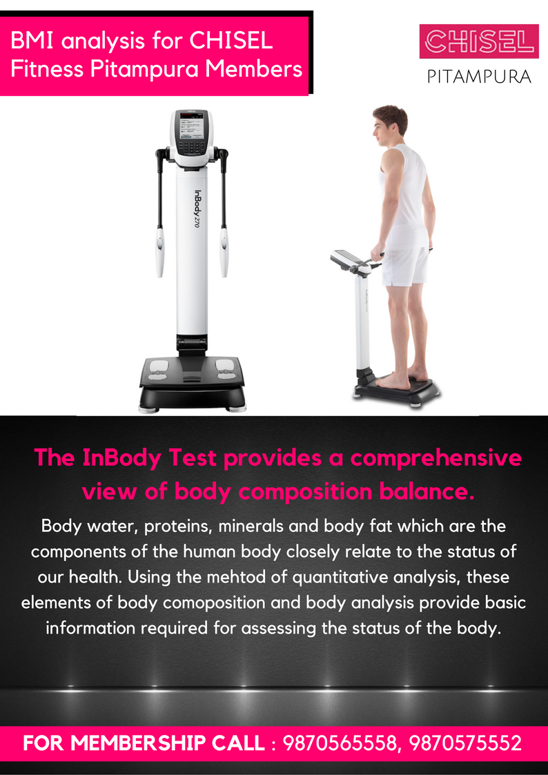 ChiselPitampura's tweet photo. #BMI analysis for all CHISEL Fitness Members.

The InBody Test provides a comprehensive view of body composition balance.

Get your #BMI analysis done with us at #ChiselPitampura
#Fitness #Health #Gym #Workout #Wellness #InBody #BMI
#ChiselPitampura #NeverStop #ViratKohli #Chisel https://t.co/pj242sBmxX