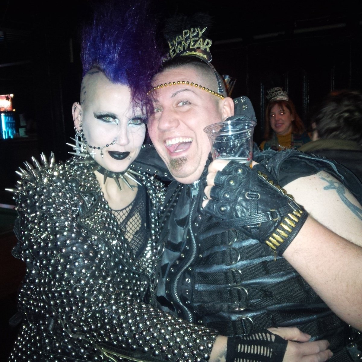 Happy New Year from us to you! #goth #gothgirl #gothcouple #deathrock #happynewyear #nye2018