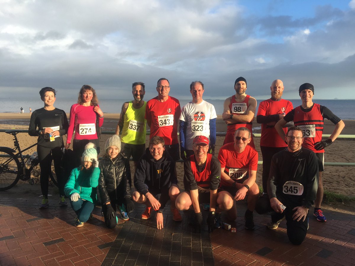 MusselburghDAC's tweet photo. Great #TeamMDAC turnout at #Portobello #Promathon this morning - as pictured and more! Congratulations to James, finishing 1st Junior Male 🥇, and to Flora, 1st Girl in junior race 🥇. https://t.co/hmHnxfriM6