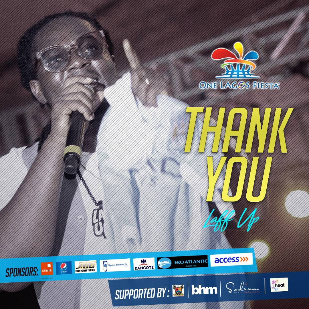 1lagosfiesta's tweet photo. Thank you so much. May laughter never finish in your life Laff Up. #OneLagosFiesta #Finale #NewYear #Falzthebahdguy #OLF #OLF17 https://t.co/2bX4zQECq7