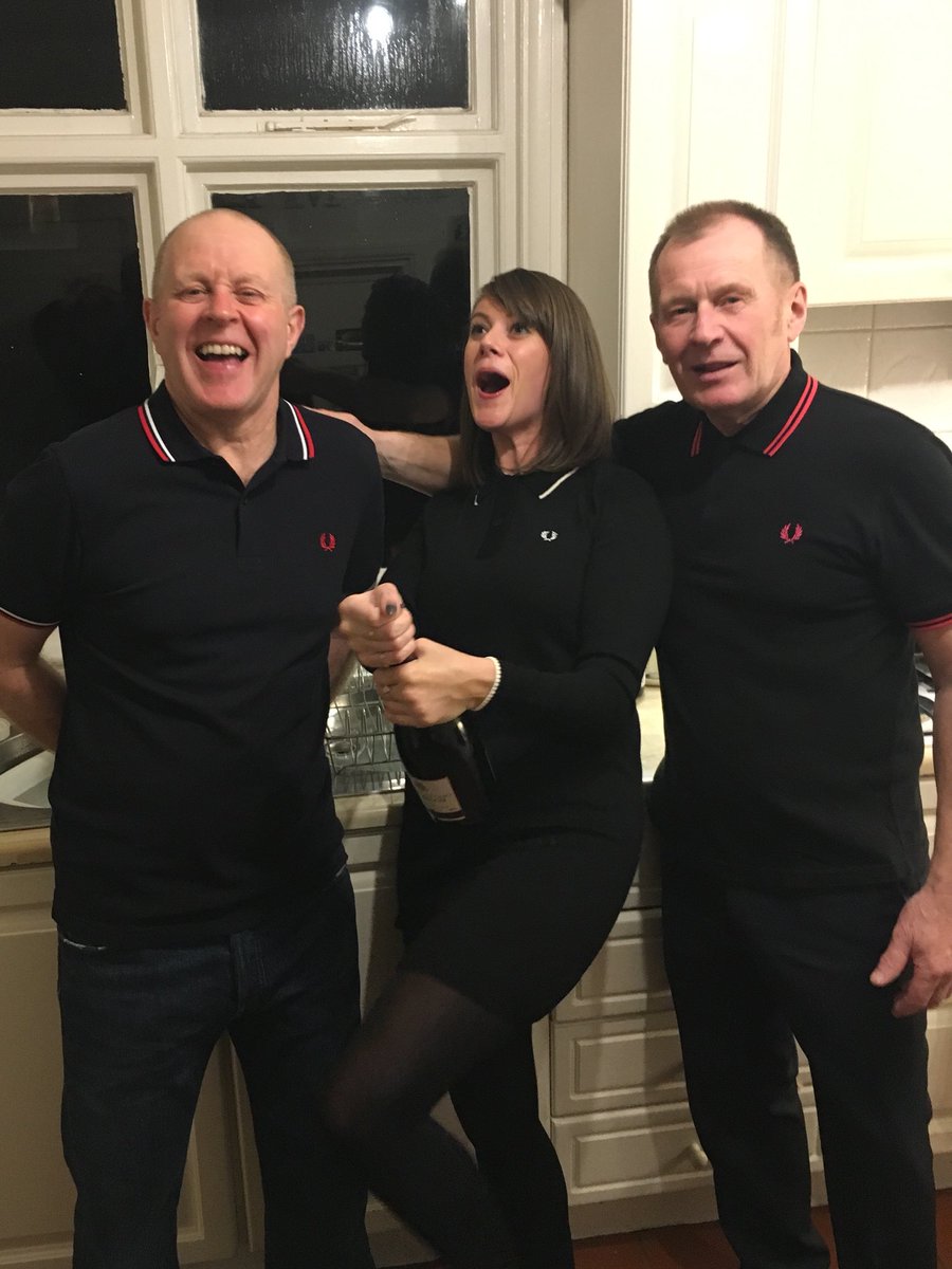 Happy New Year from three of the biggest Fred Perry Fans <a href="/fredperry/">Fred Perry</a> <a href="/kimtweet82/">Kim Powell</a> #style