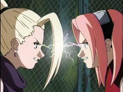 ウルトラキング En Twitter ナルトでこの二人の喧嘩は好きなんですよ サクラvsいの 火花 睨み合い