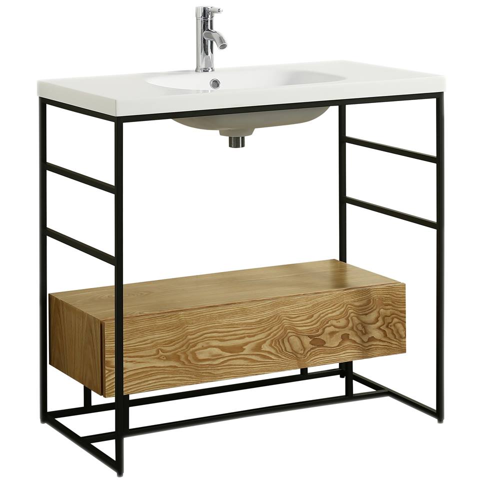 New industrial design from Eviva! #masterbathroom #bath #bathroomvanity #homedecor #vanity #industrialbathroom #bathroomrenovation #bathroomdecor #bathroomremodel #bathroomdesign #bathrooms #bathroomvanities #interiordesignits