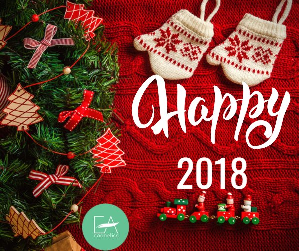 EACosmeticscom's tweet photo. #Happynewyear #happy2018 #EACosmetics https://t.co/vm9qsAM7mj