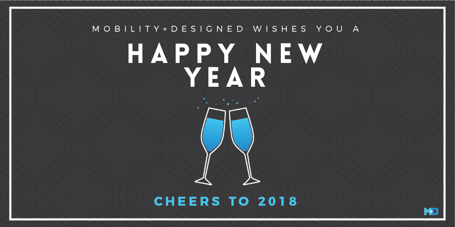 MD_Crutch's tweet photo. HAPPY NEW YEAR! Cheers to you and yours for a prosperous 2018 with unlimited possibility and adventure! #HappyNewYear #2018 #MobilityDesigned #MDCrutch https://t.co/OG3n3IESaW