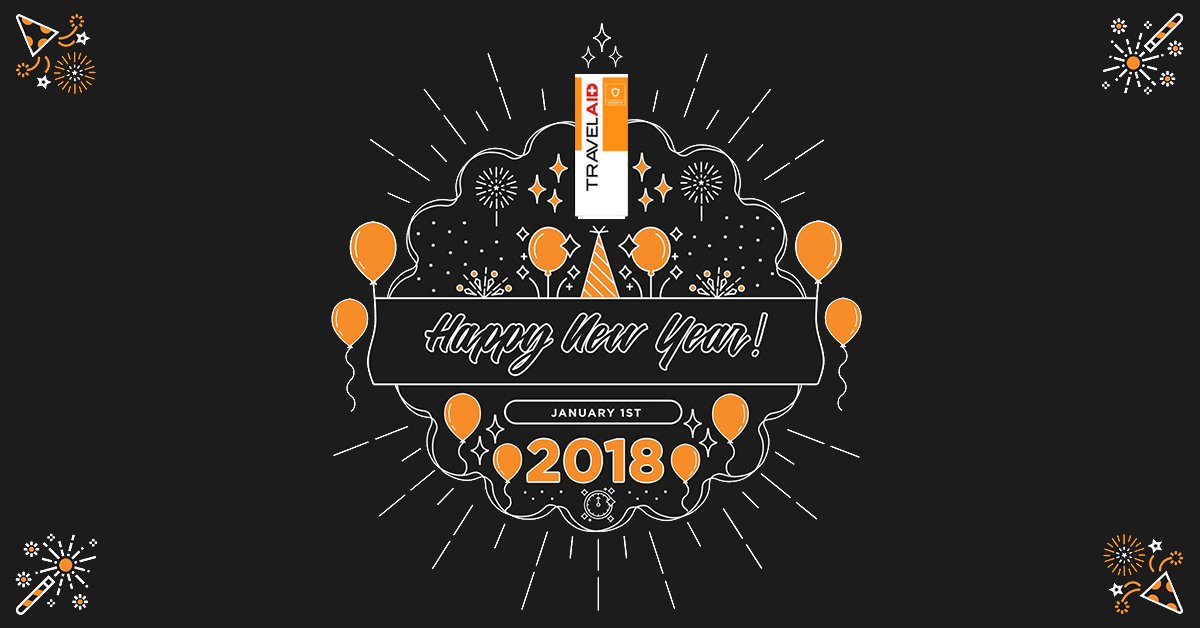 IMMUNITYAID's tweet photo. Happy New Year from TRAVELAID! May your 2018 be filled with adventure, travel and new experiences. ➕ #TRAVELAID https://t.co/VZdpda2wm7