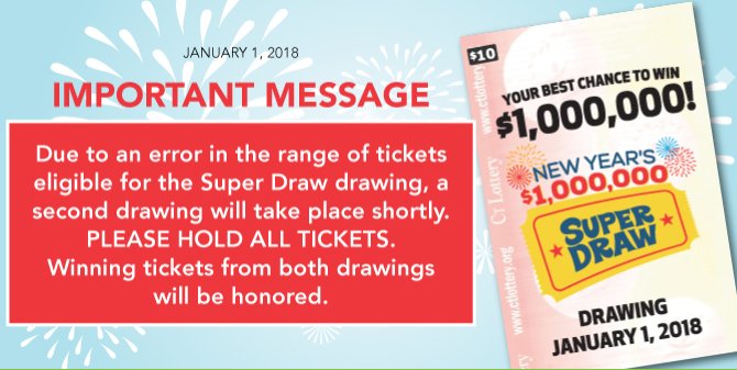 CT Lottery Super Draw problem bit.ly/2CyXLMW