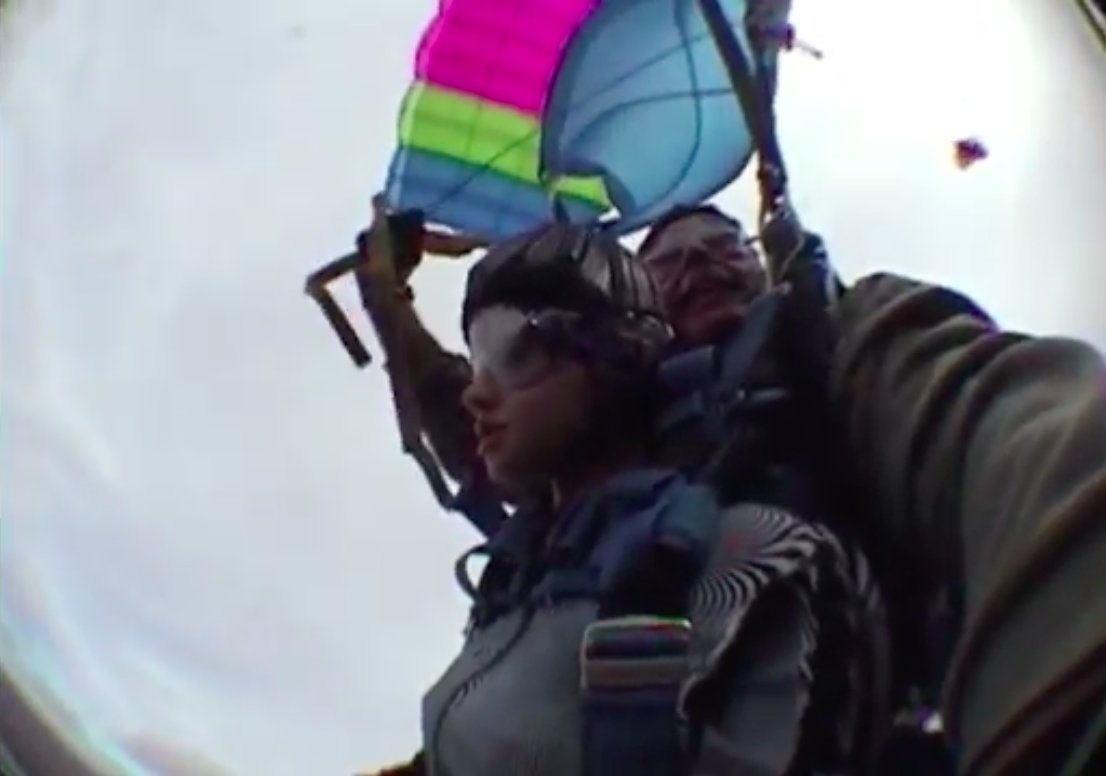 watched a documentary about sex dolls and at the end one guy takes his doll  skydiving