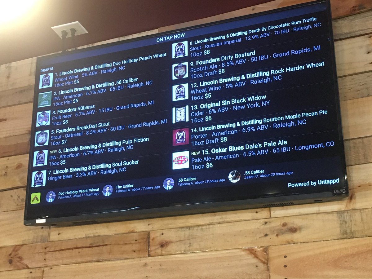 Check it! <a href="/LincolnBrewing/">Lincoln Brewing Co.</a> opened a pizza kitchen &amp; bar at Post Parkside at Wade. Cool spot in nice new area of town.