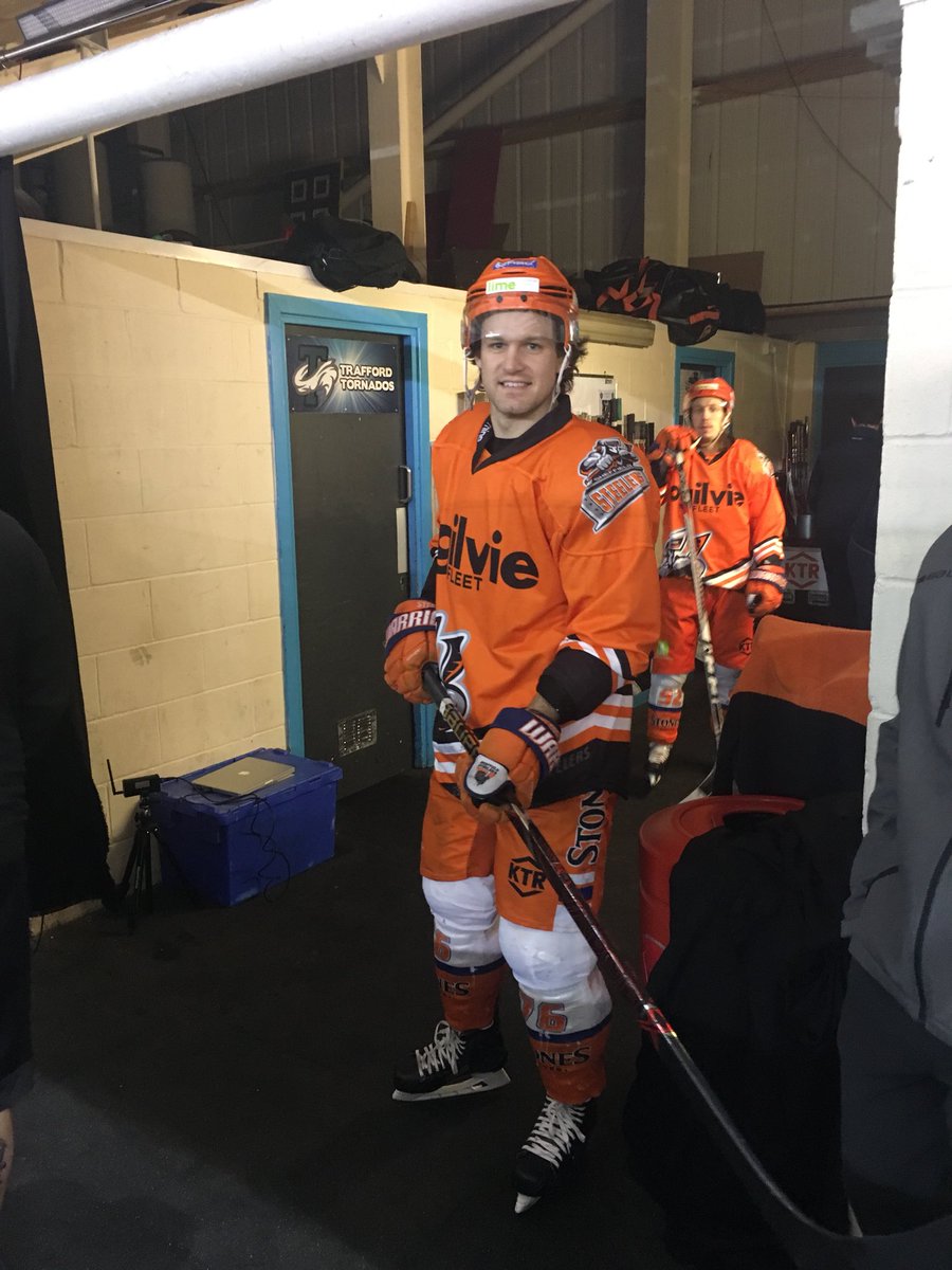 steelershockey's tweet photo. First out. Levi is ready https://t.co/rgEq18Z90K