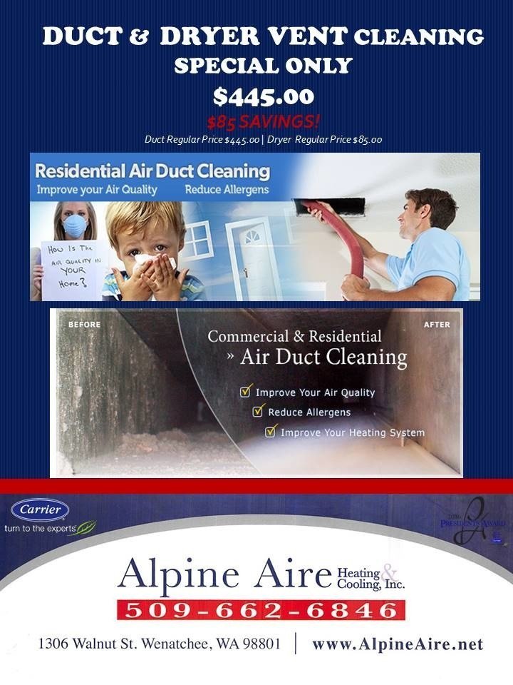 AlpineAire99's tweet photo. NEW YEAR Special!! Call today and schedule your Duct &amp; Dryer Cleaning. https://t.co/WsvqsSuLVs