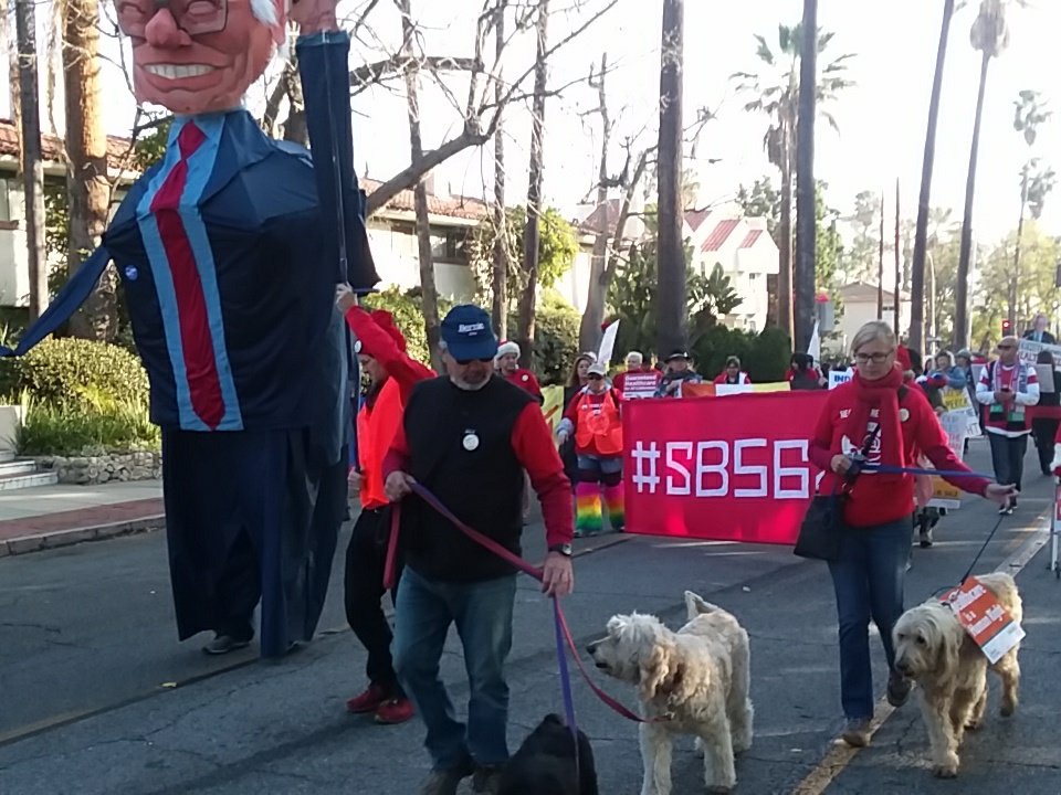 AaronFagan12's tweet photo. #BigBernie at the #RoseParade https://t.co/CHW1Ji70hc
