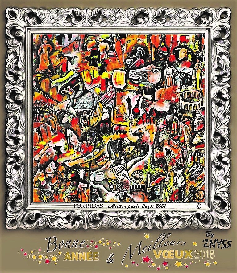 2nyss's tweet photo. carte de vœux 2018 #2nyss TORRIDAS collection privée 66 https://t.co/vxRM7bSkJD