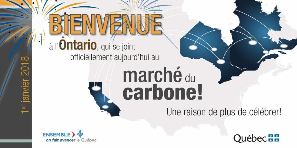 Isamelancon's tweet photo. Nous avons une autre bonne raison de fêter aujourd’hui! Je suis enthousiaste d’accueillir l’Ontario au sein du marché du carbone Québec-Californie, devenant le 3e état fédéré à participer à ce système de plafonnement de gaz à effet de serre. https://t.co/cNLgVQPtR2