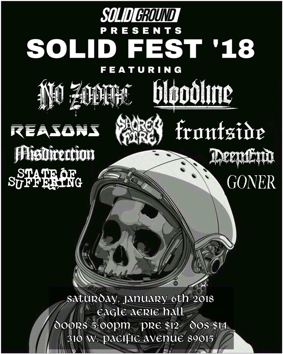 SolidGroundLV's tweet photo. Happy New Year from all of us in Solid Ground! 2018 will be a bigger and better year for the team and we hope the same for you. Let's kick the year off right with our third annual Solid Fest happening this weekend. Tix still available for $12!

EVENT PAGE:
https://t.co/jePg0od6dO https://t.co/cEaQiv2GSa