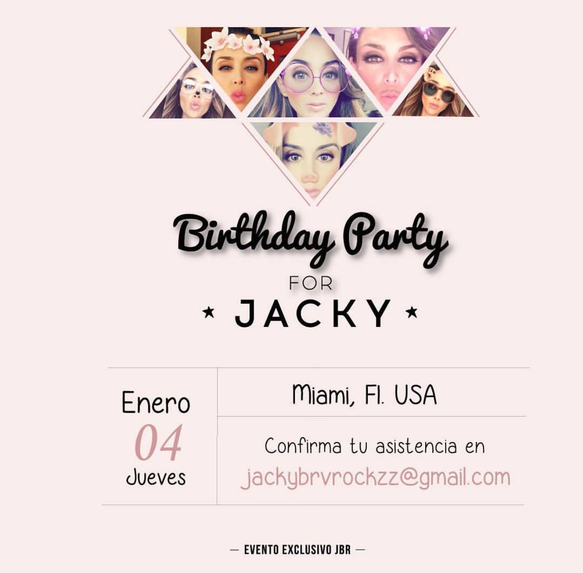Atención #JackyFans! Última oportunidad para confirmar su asistencia! <a href="/jackybrv/">JACKY BRACAMONTES</a>