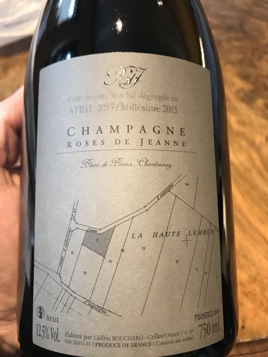 AbaNeeman's tweet photo. #france #champagne #vin #wine #rosesdejeanne #cedericbouchard #blancdeblanc #lahautelemble #milesime #2013 #disgorged #avril2017 #smoke #citrus #superb https://t.co/G1p64cCnKY