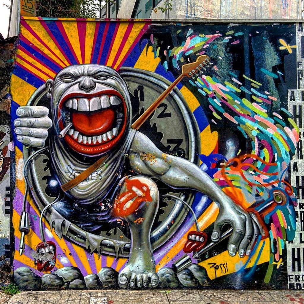 chilledoutco's tweet photo. Let's rock this year 2018 !
#piece by @flaviorossiart in the famous #streetart #spot #becodebatman in #saopaulo #brasil 
#urbanart #flaviorossi #rossi #rock #colorful #powerful #2018 #mural #wall #spraycan #clock #scream #becodobatman https://t.co/MgrvcKSHeB https://t.co/EyFfKWDBzs