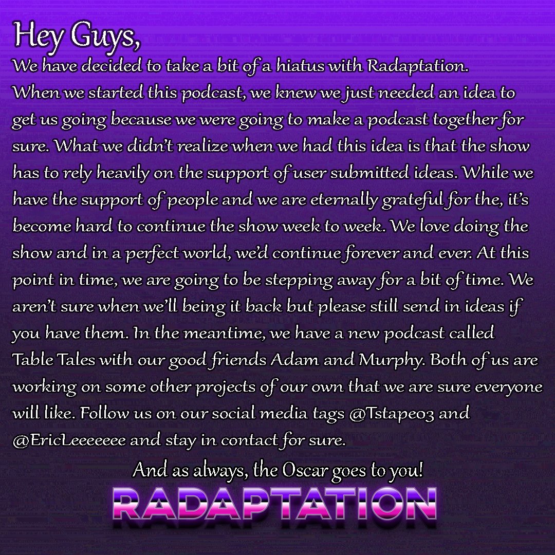 RadaptationPod tweet picture